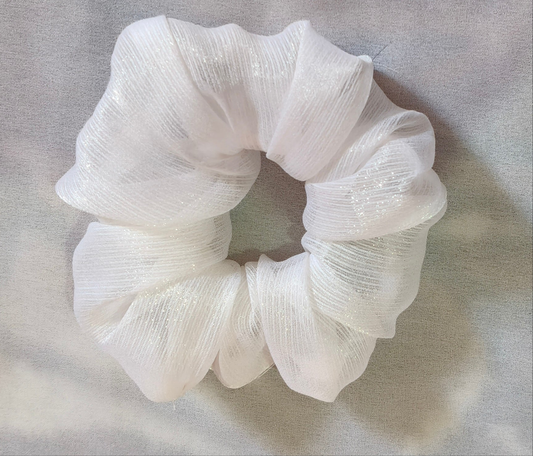 Gost white organza scrunchies