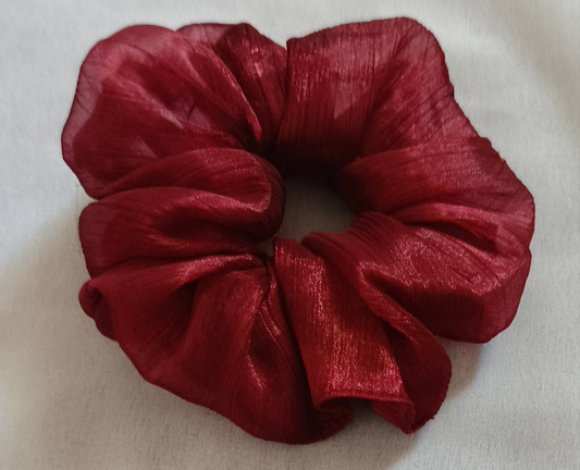Organza merun scrunchies