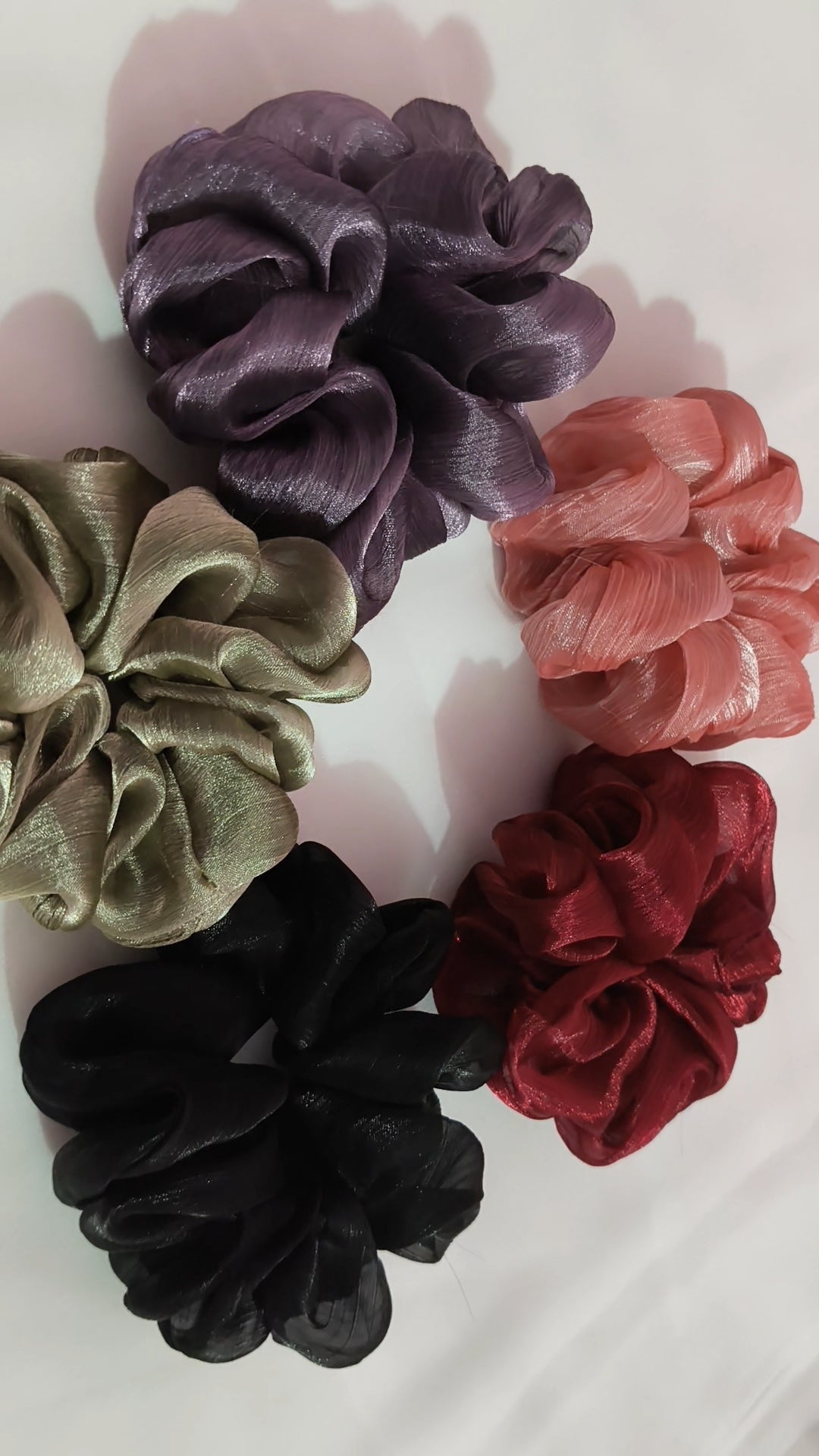 Organza silky fluffy scrunchies