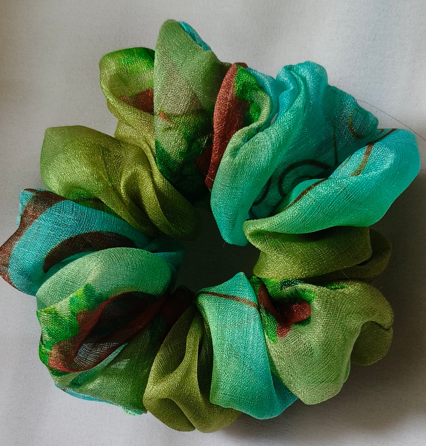 Organza flower scrunchies mini.siz.m