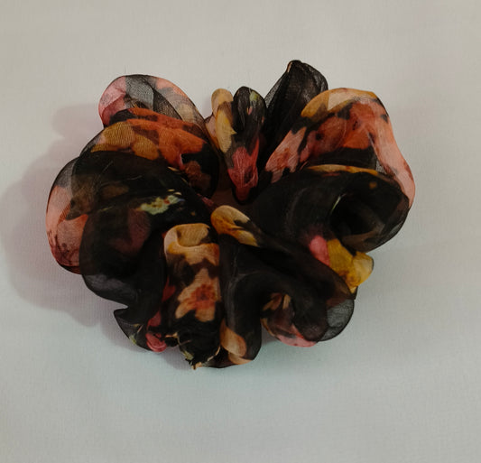 Organza flower scrunchies.m.s