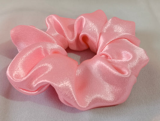Baby pink Premium silky satin scrunchies .mini siz
