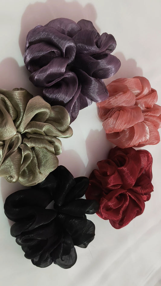 Organza silky fluffy scrunchies