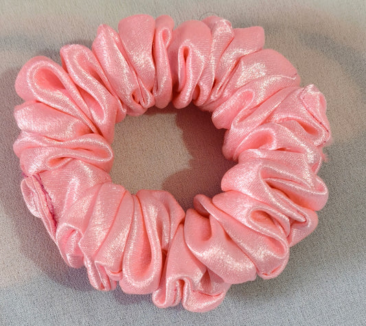 Premium silk satin scrunchies baby pink siz small